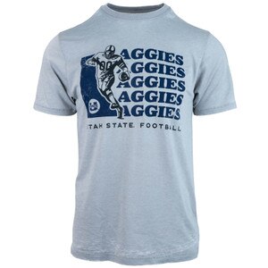 Utah state aggies football print gray unisex t-shirt